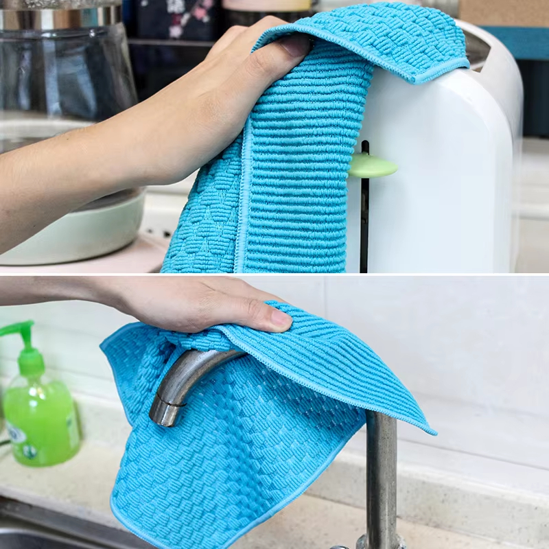 Microfiber glass drying towel kitchen cleaning cloth (5) Микрофибърна кърпа за подсушаване на стъкло Кърпа за почистване на кухня (5)