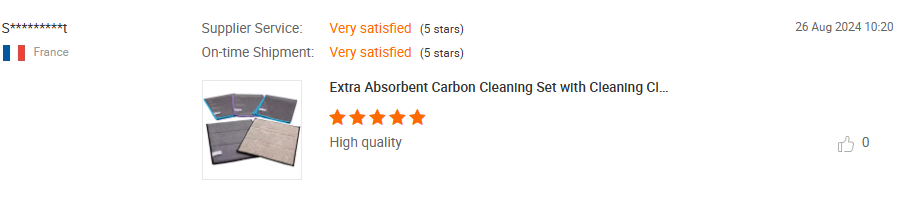Extra Absorbent Carbon Cleaning Set with Cleaning Towel Reviews Təmizləyici dəsmal rəyləri ilə əlavə uducu karbon təmizləyici dəsti