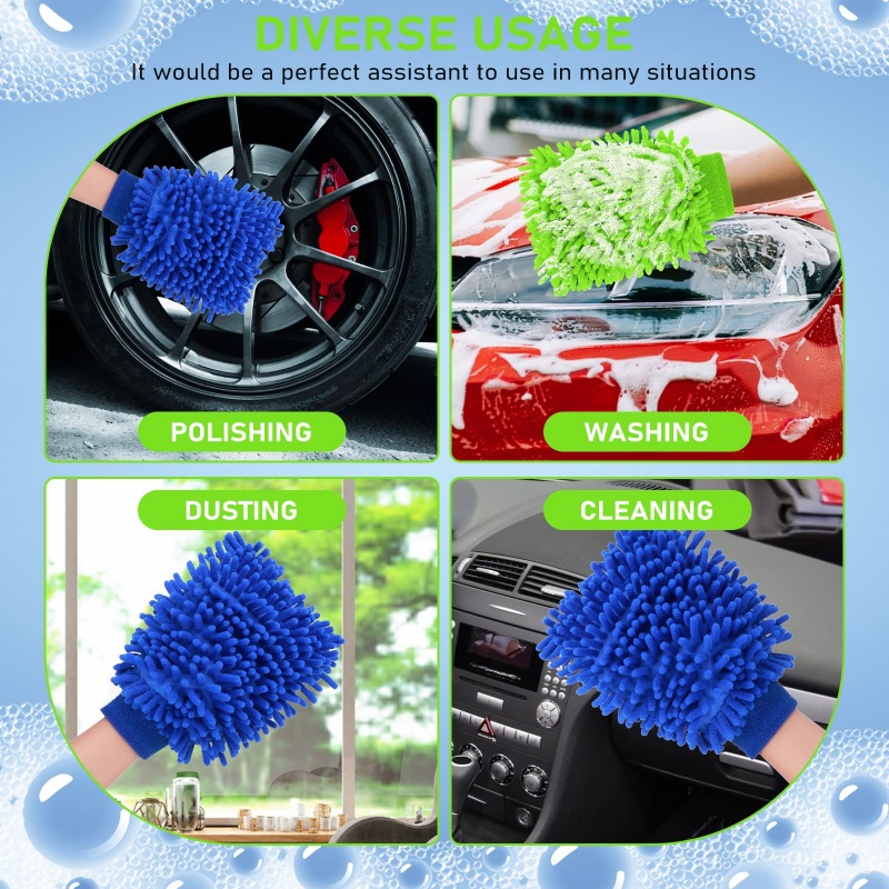 Microfiber Chenille Car Wash Mitt Mikrovesel Chenille Car Wash Mitt