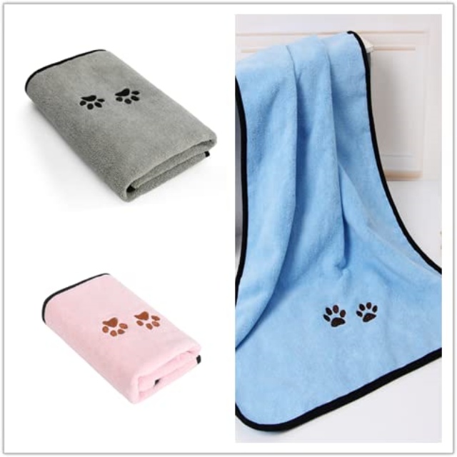 Pet Dogs and Cats Microfiber Coral Fleece Drying Towel (12) حوله خشک کن پشم گوسفند مرجانی میکروفیبر سگ و گربه حیوان خانگی (12)