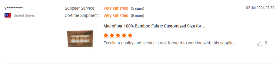 Microfiber 100% Bamboo Fabric Mikrofiber 100% Bambuk Parça