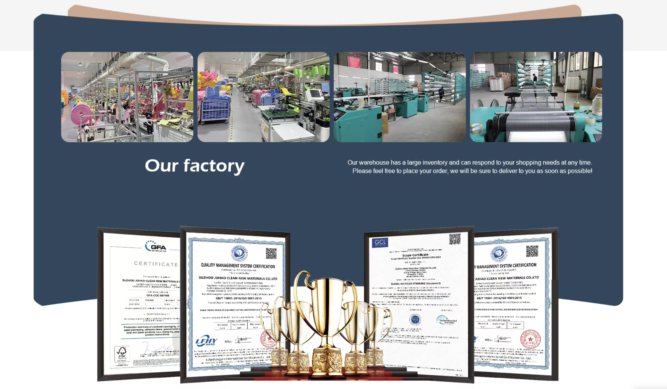 Microfiber Cleaning Cloths At JUHAO Factory