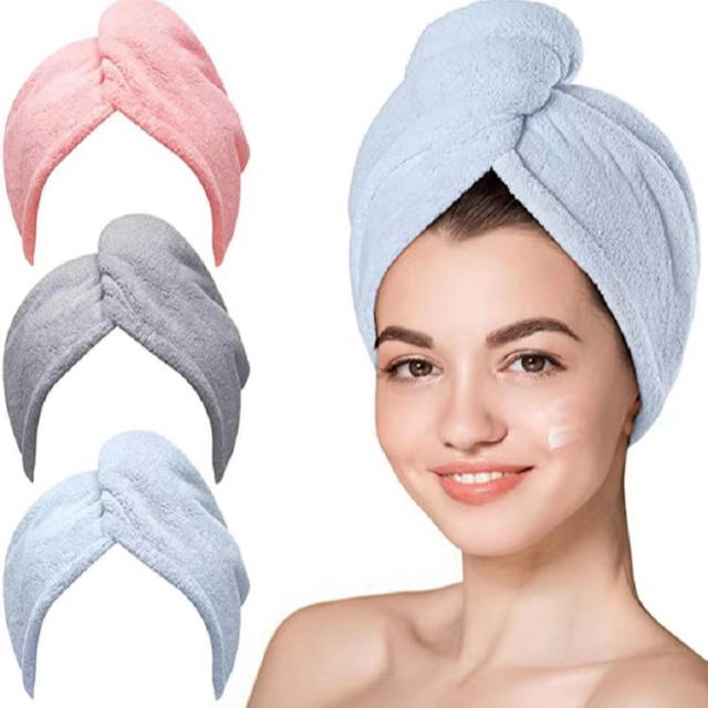 Microfiber hair towel for curly hair (1)