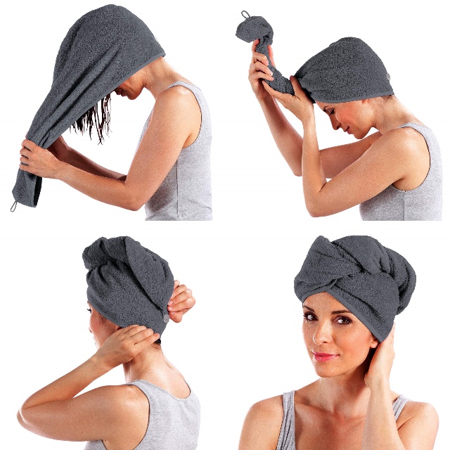 Turban 28x70 cm Microfiber H&aring;rh&aring;ndkl&aelig;depg
