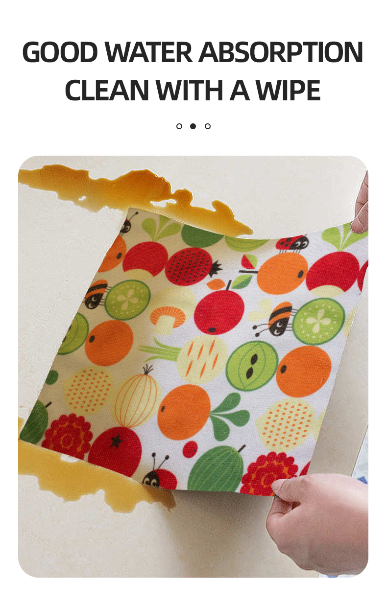 Disposable Absorbent Fabric Custom Logo Printed Kitchen Tear Rolls (2)