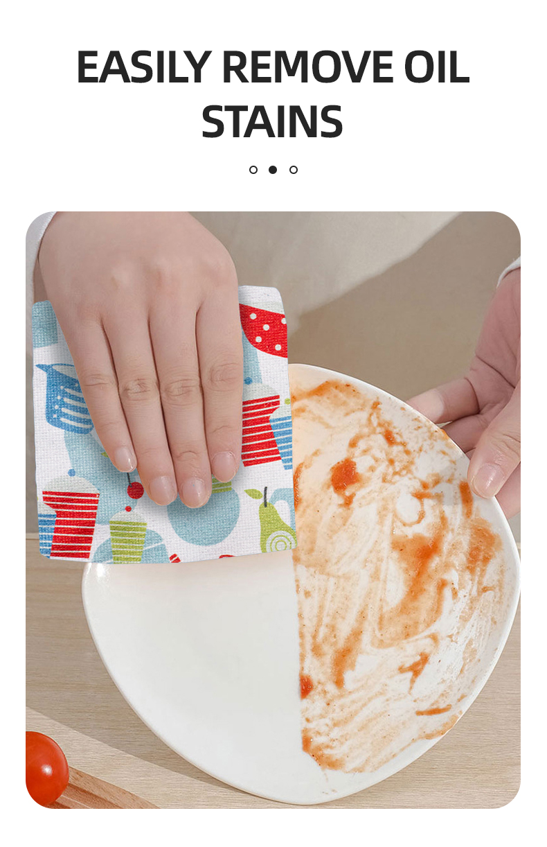 Disposable Absorbent Fabric Custom Logo Printed Kitchen Tear Rolls (1)