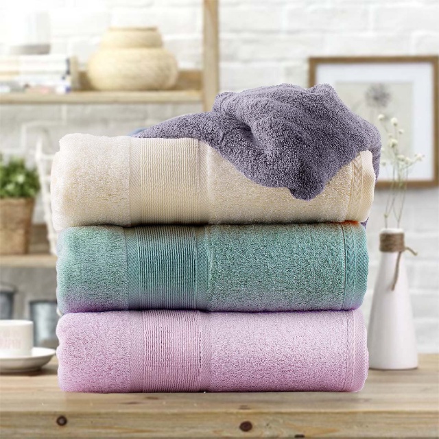 Banyo malambot at sumisipsip na anti-bacterial bamboo cotton fiber bath towel set (5)