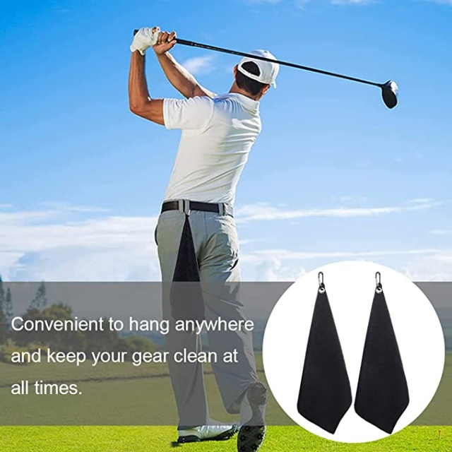 Absorbent and quick-drying microfiber sports golf towel (2)