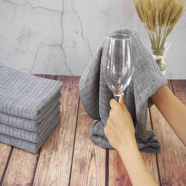 Microfiber Warp Knit Large Square Huishoudelike Skoonmaaklappies - JUHAO