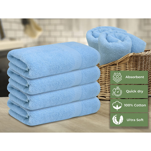 Quick Dry Deluxe Series Bamboo Cotton Hotel feh&eacute;r f&uuml;rdőlepedő - JUHAO