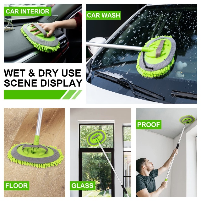 Chenille Microfiber Automotive Long Handle Botzen Pinsel - JUHAO
