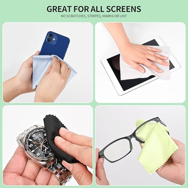 Microfiber Glass,Cell Phone,Relo Mirror Cleaning Cloths - JUHAO