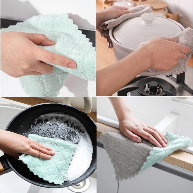 Microfibra Coral Terciopelo Cocina Limpieza Manteles - JUHAO