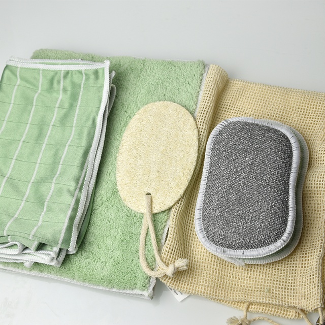 &Eacute;ada&iacute; Glanadh Bamb&uacute; Microfiber Sraith de 8 - JUHAO